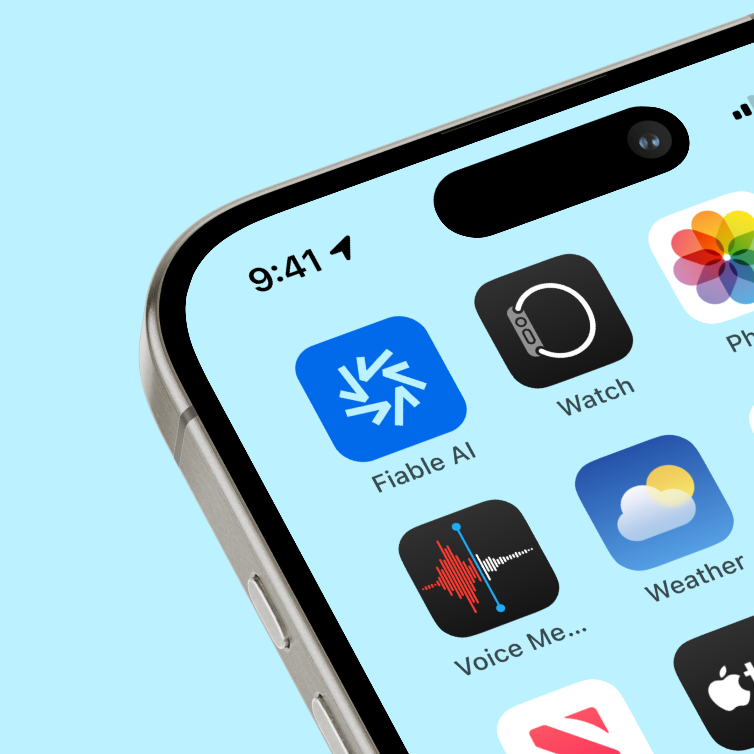 fiable logo mockup in iphone